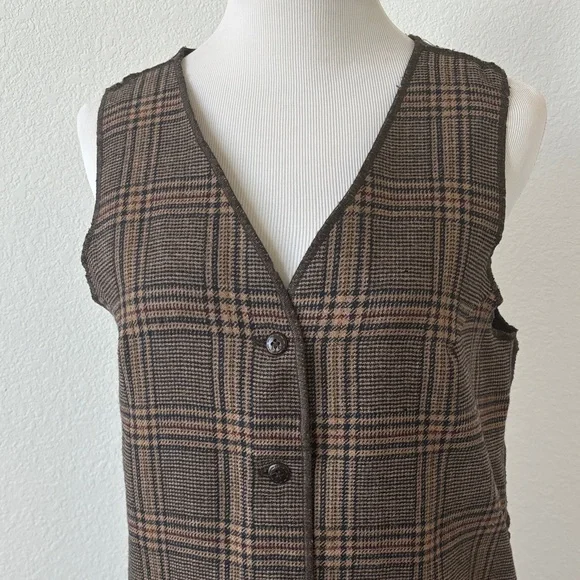 Vintage Harve Benard Buttoned Wool Midi Dress - Picture 6 of 9